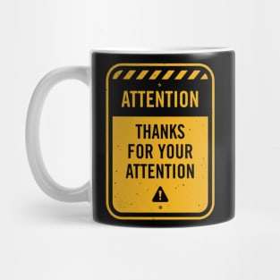 Attention Thanks - Yellow Mug